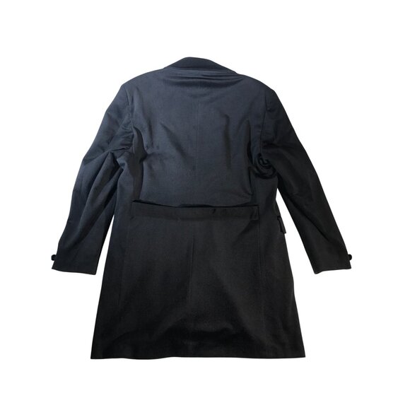 Falcone Men's Black Velvet Duster Car Coat Blazer Jacket - Picture 2 of 8